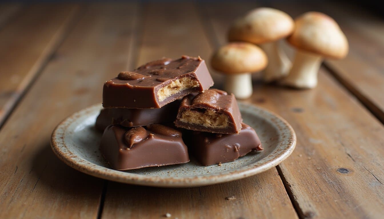 smooth gradual psychedelic onset via chocolate