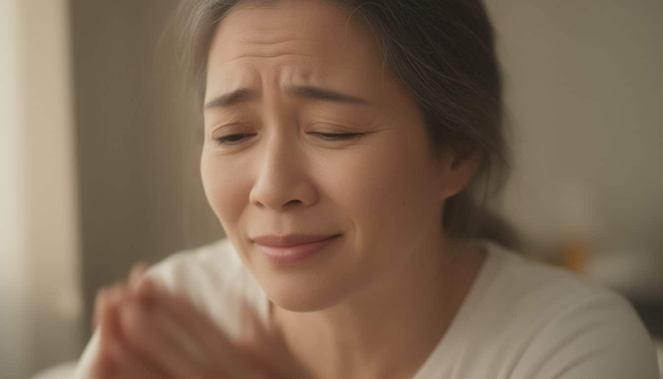 Woman listening carefully during a Medication Assisted Treatment group therapy discussion.
