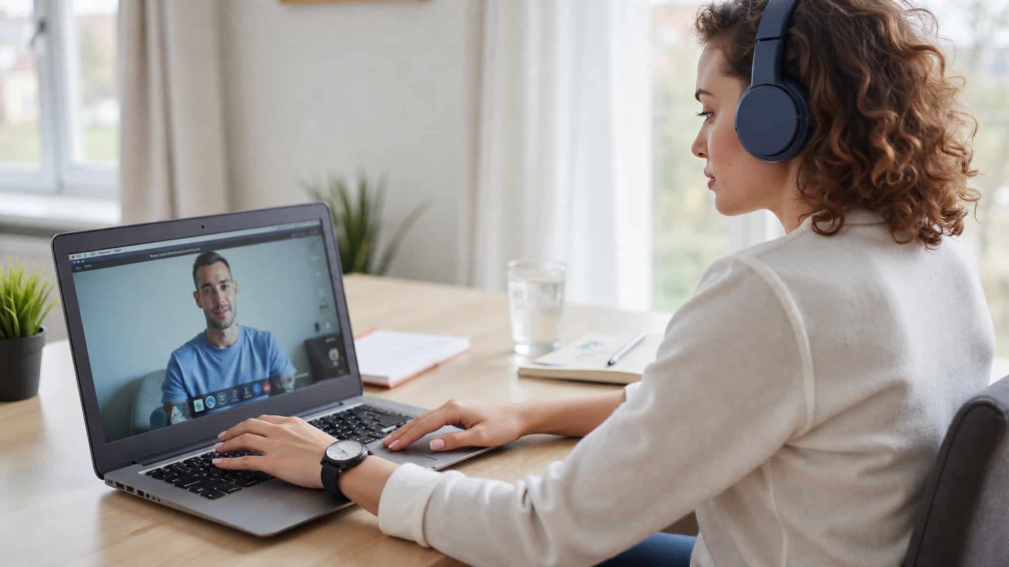 Laptop used for telehealth care